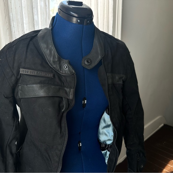 Icon Hella 1000 Women's Textile Jacket Black Small  NWOT D30 impact Protection - Picture 3 of 5